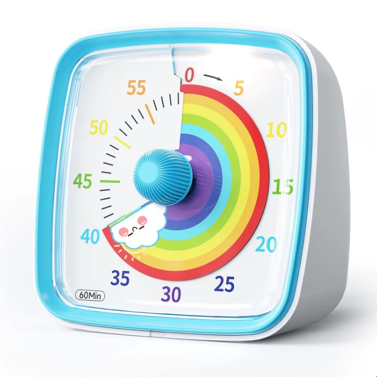 Colorful 60-Minute Countdown Timer for Toddlers – Visual Time Management Tool with Engaging Rainbow Design 2