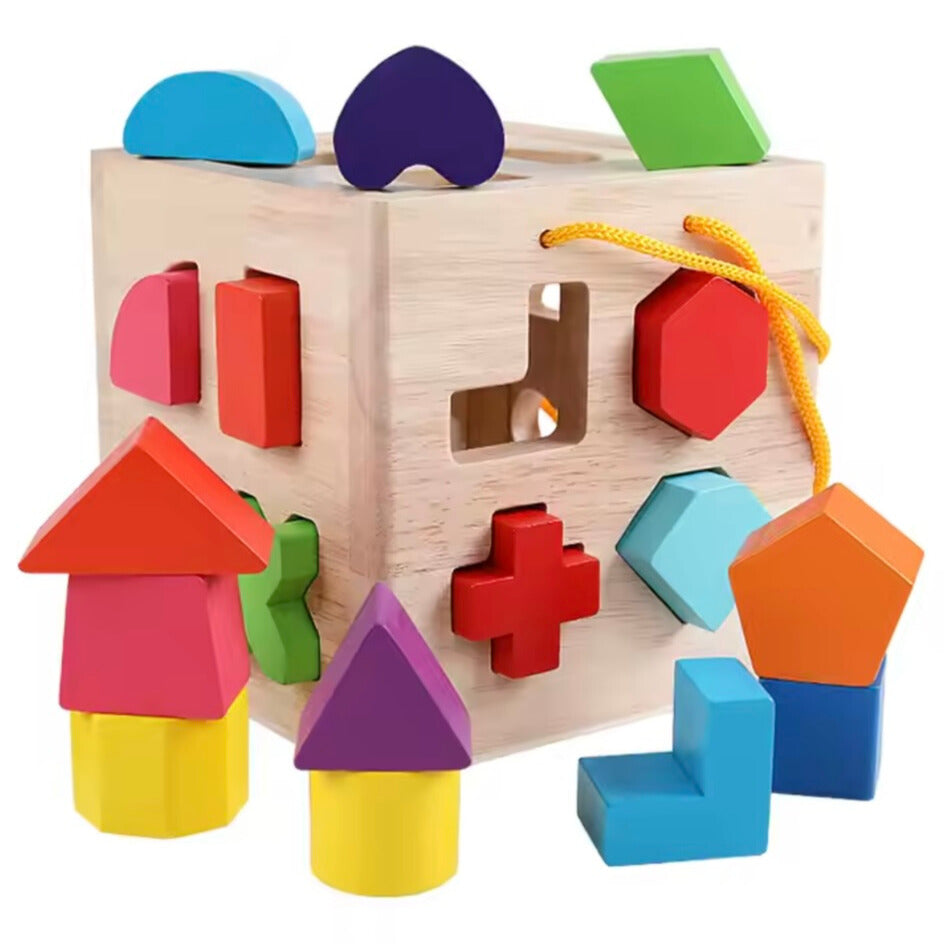 Colorful Geometric Blocks for Toddlers – Educational Shape Sorting Toy 1
