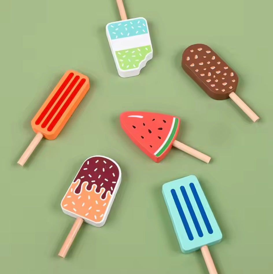 Eco-Friendly Wooden Ice Cream Play Set for Toddlers – Imaginative Role Play Toy 0