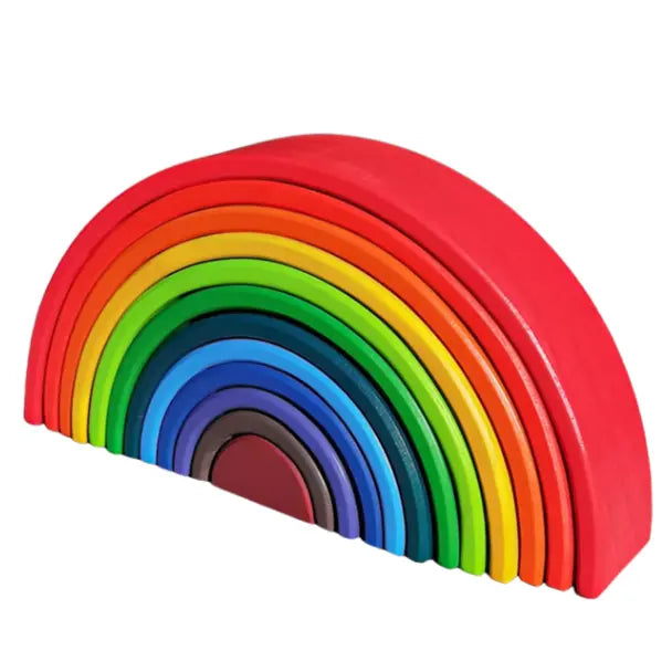 Large Rainbow Toy for Toddlers – 12 Colorful Arches for Creative Play and Learning 0