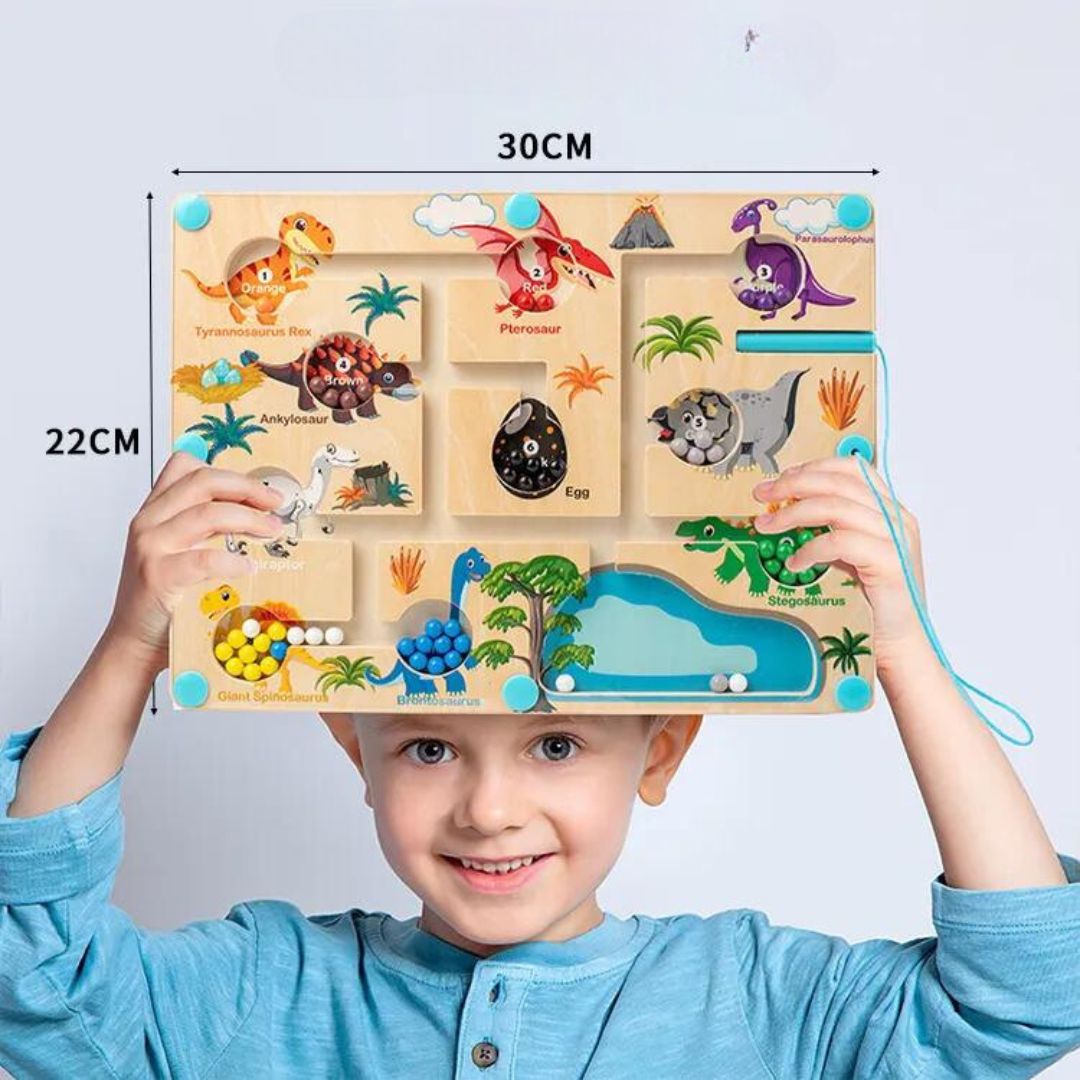 Magnetic Dinosaur Maze for Toddlers – Interactive Learning Toy for Counting and Color Recognition 1