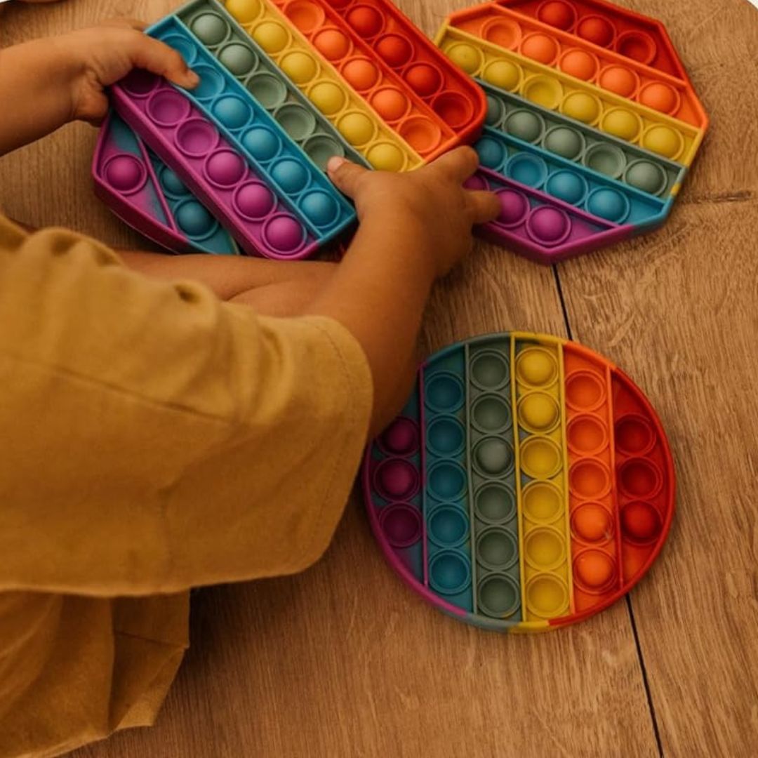 Pack of 4 Colorful Toddler Pop Bubbles – Sensory Toy for Fine Motor Skills Development 3
