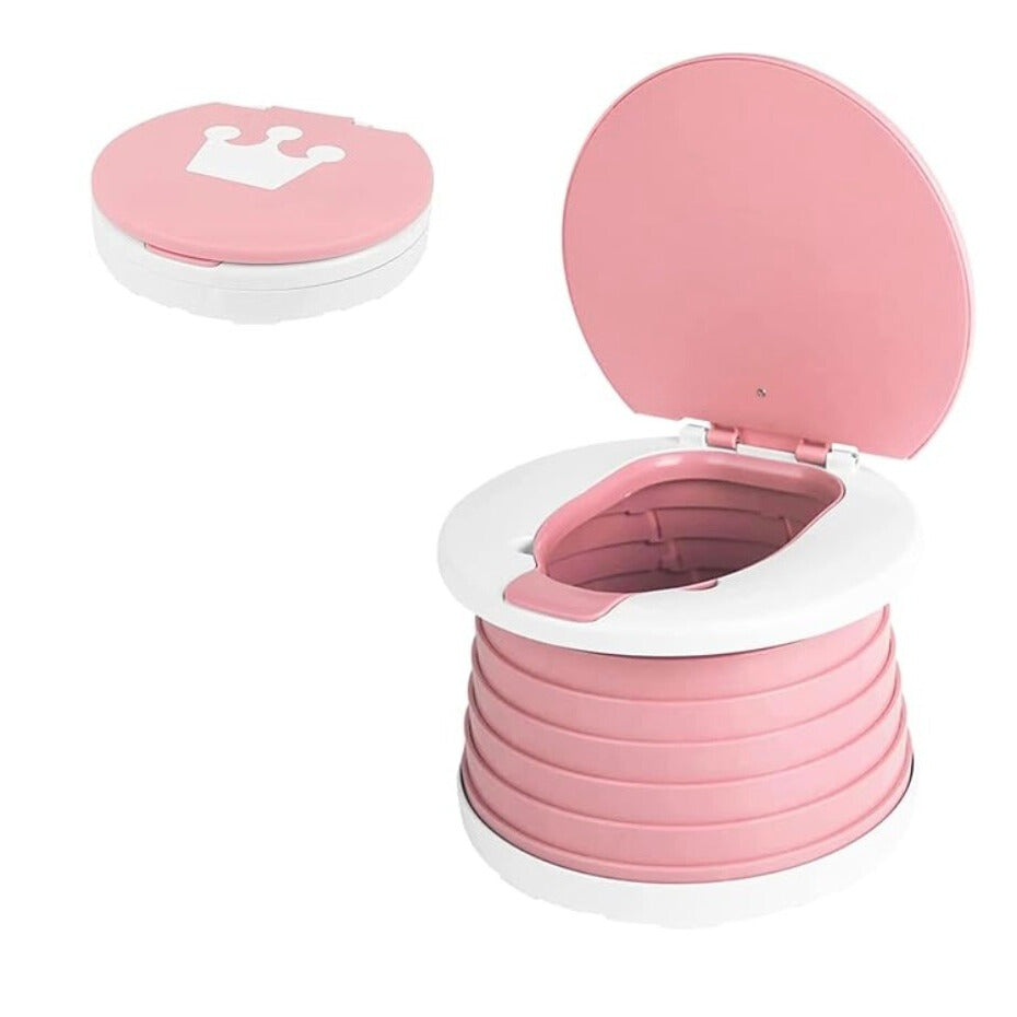 Portable Toddler Travel Potty with Foldable Design and Disposable Bags – Ideal for On-the-Go Use 0