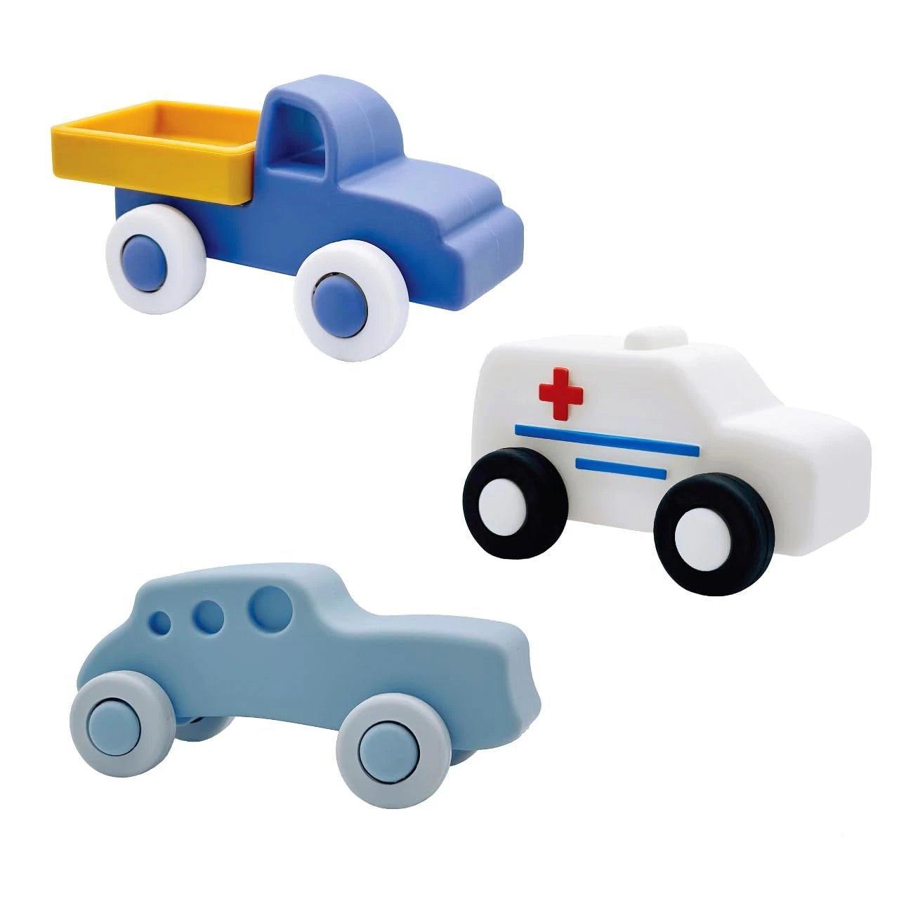 Toddler Mini Cars Set – 3 Soft and Lightweight Vehicles for Creative Play 0