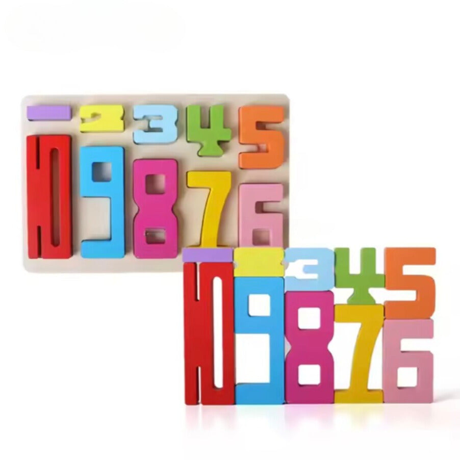 Toddler Number Balance Puzzle - Interactive Early Learning Toy for Math Skills Development - Multi-Colored Non-Toxic Wood 0