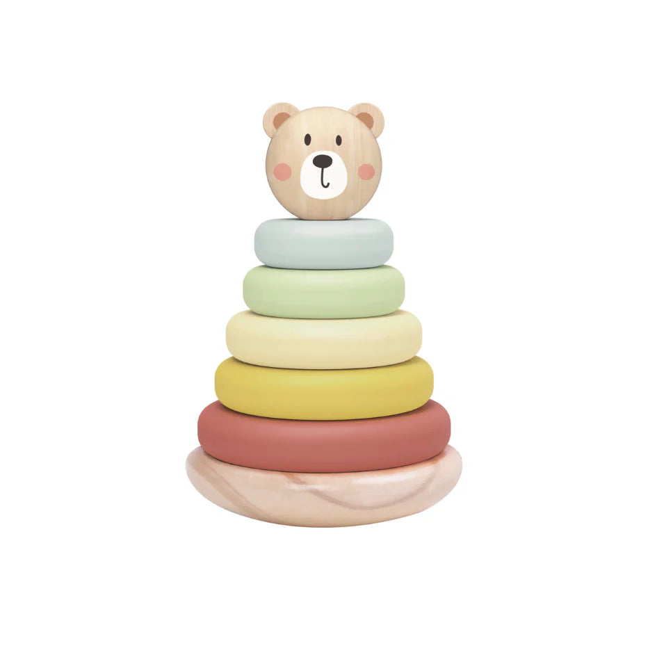 Wooden Bear Tower for Toddlers – Montessori Stacking Toy for Balance and Learning 0