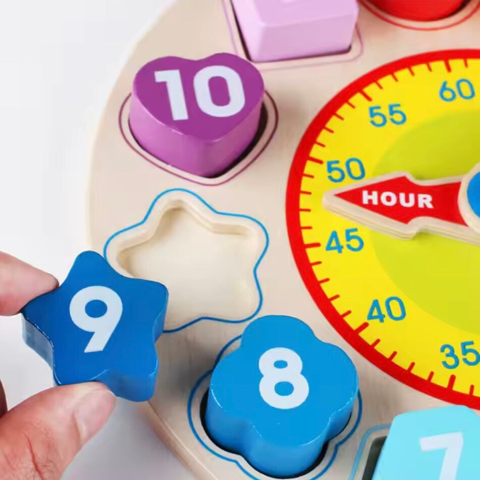 Wooden Learning Clock for Toddlers – Educational Toy for Time Recognition 1