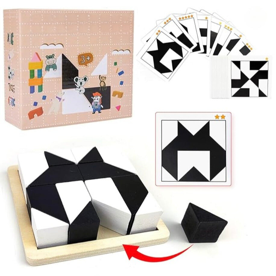 Wooden Shape Puzzle for Toddlers – Educational Geometric Toy for Shape Recognition and Fine Motor Skills Development 0