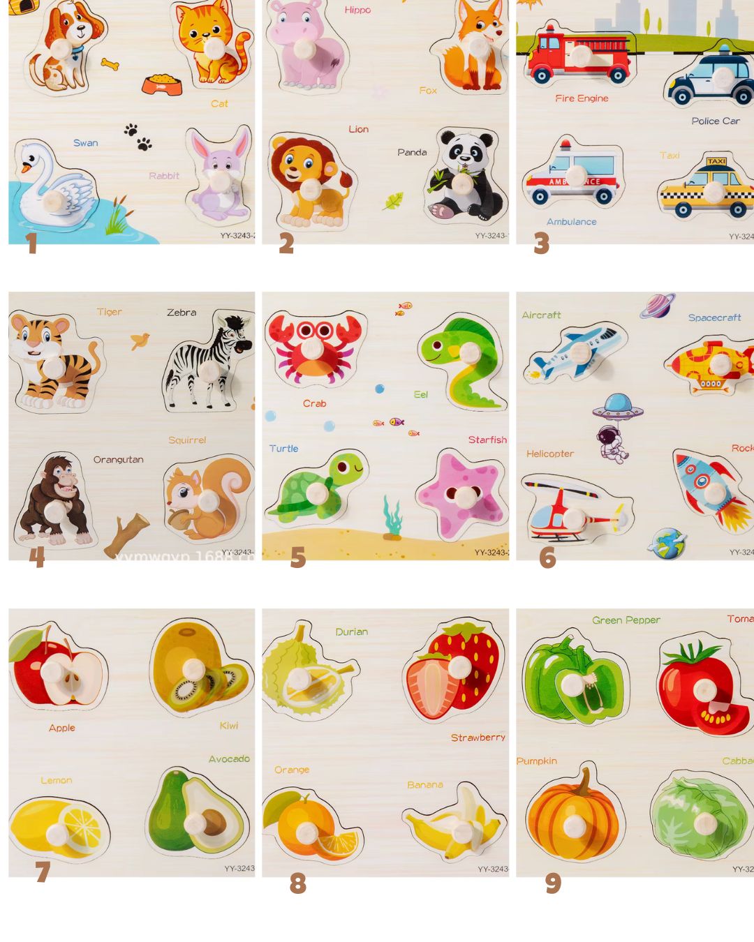 Wooden Shape & Place Puzzle for Toddlers – Montessori-Inspired Fine Motor Skill Development 4