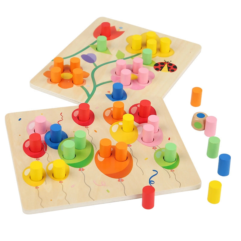 Color Matching Game for Toddlers – Educational Wooden Toy for Sorting and Stacking 1