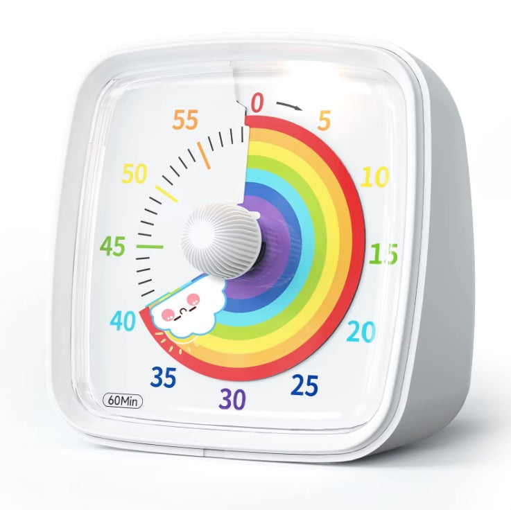 Colorful 60-Minute Countdown Timer for Toddlers – Visual Time Management Tool with Engaging Rainbow Design 1