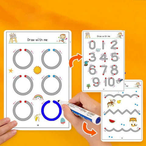 Colorful Handwriting Workbook for Toddlers – Tracing Letters, Numbers, and Shapes, 50 Activity Pages, 8.5 x 11 Inches 0