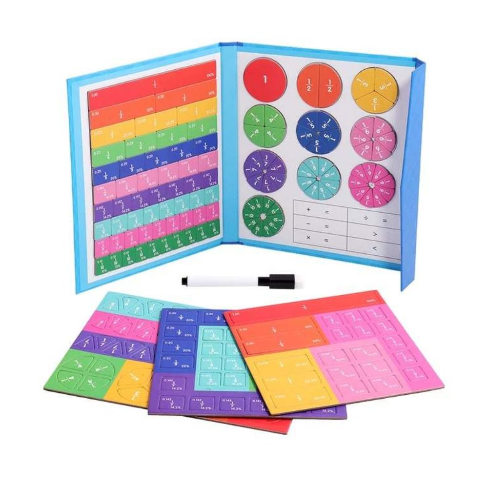 Interactive Magnetic Fractions Learning Set – Educational Toy for Kids, STEM Learning, Hands-On Exploration for 3-5 Year Olds 0