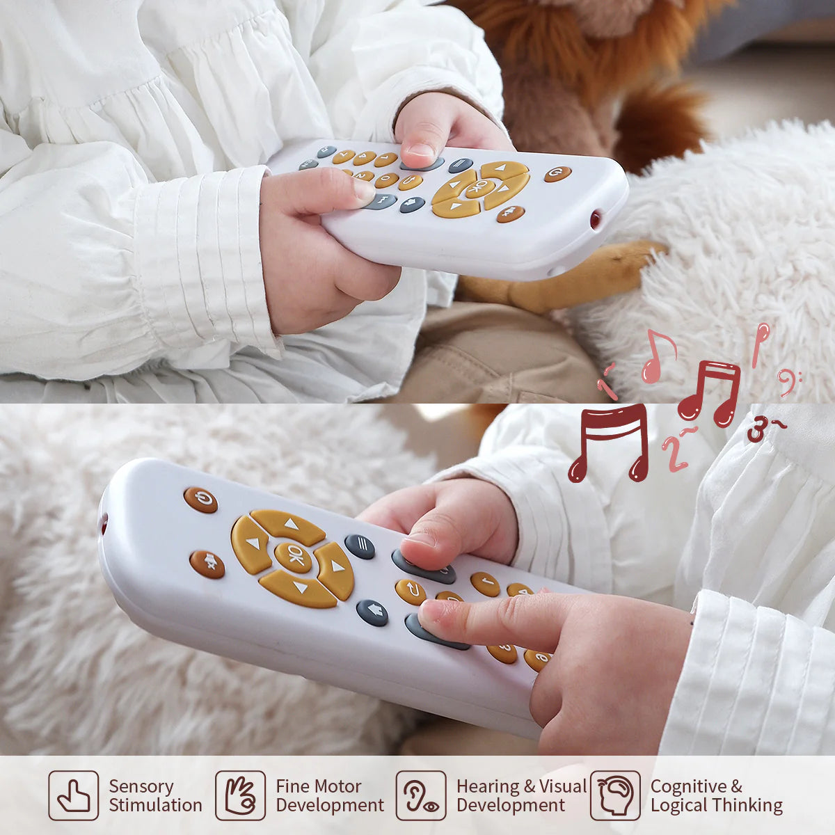 Interactive Toddler Remote Control Toy with Lights and Sounds – Educational Learning Tool for Ages 2+ 1