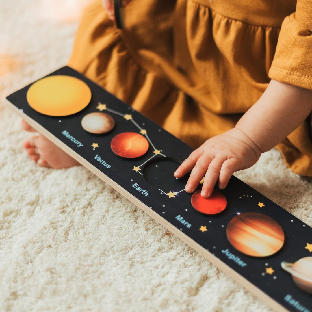 Montessori Solar System Puzzle for Toddlers - Interactive Learning Toy for Ages 2+, Develops Fine Motor Skills and Cognitive Abilities 0