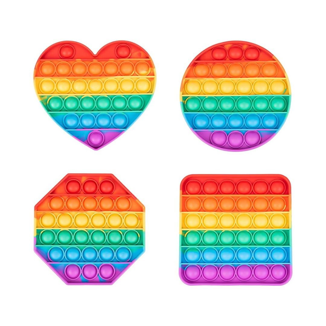 Pack of 4 Colorful Toddler Pop Bubbles – Sensory Toy for Fine Motor Skills Development 0