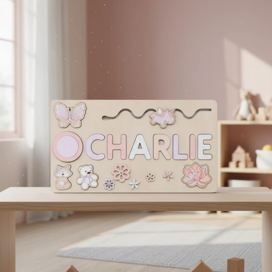 Personalized Wooden Name Puzzle for Toddlers – Educational and Fun Learning Toy 2