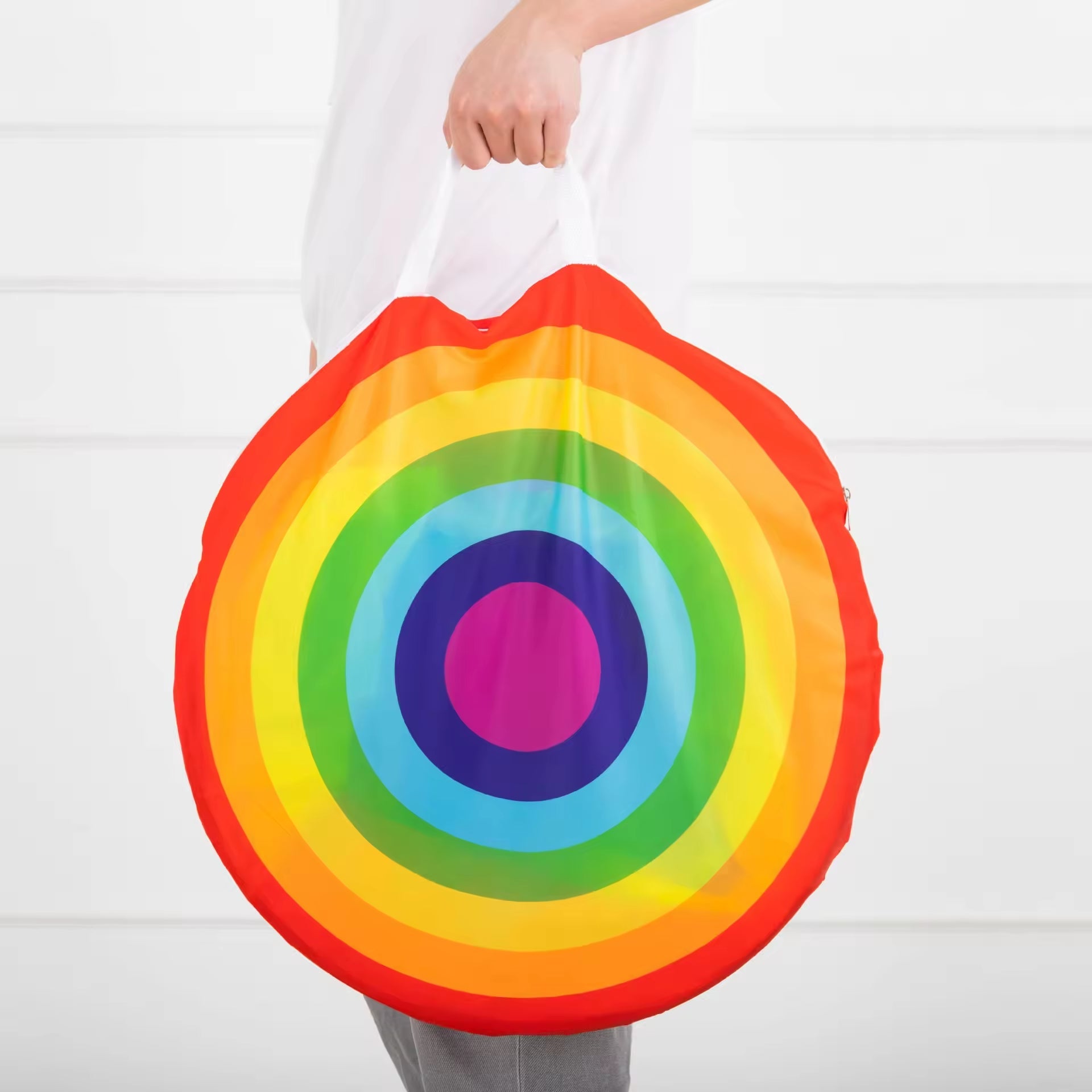 Rainbow Childrens Play Tunnel Tent – 180cm Long, 45cm Diameter, Durable Polyester for Indoor and Outdoor Fun 1