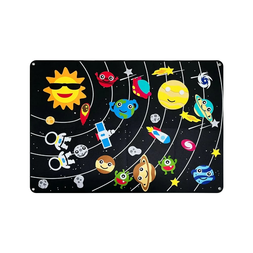 Toddler Adventure Felt Board for Imaginative Play – Nature, Farm, Ocean, and Space Themes 2
