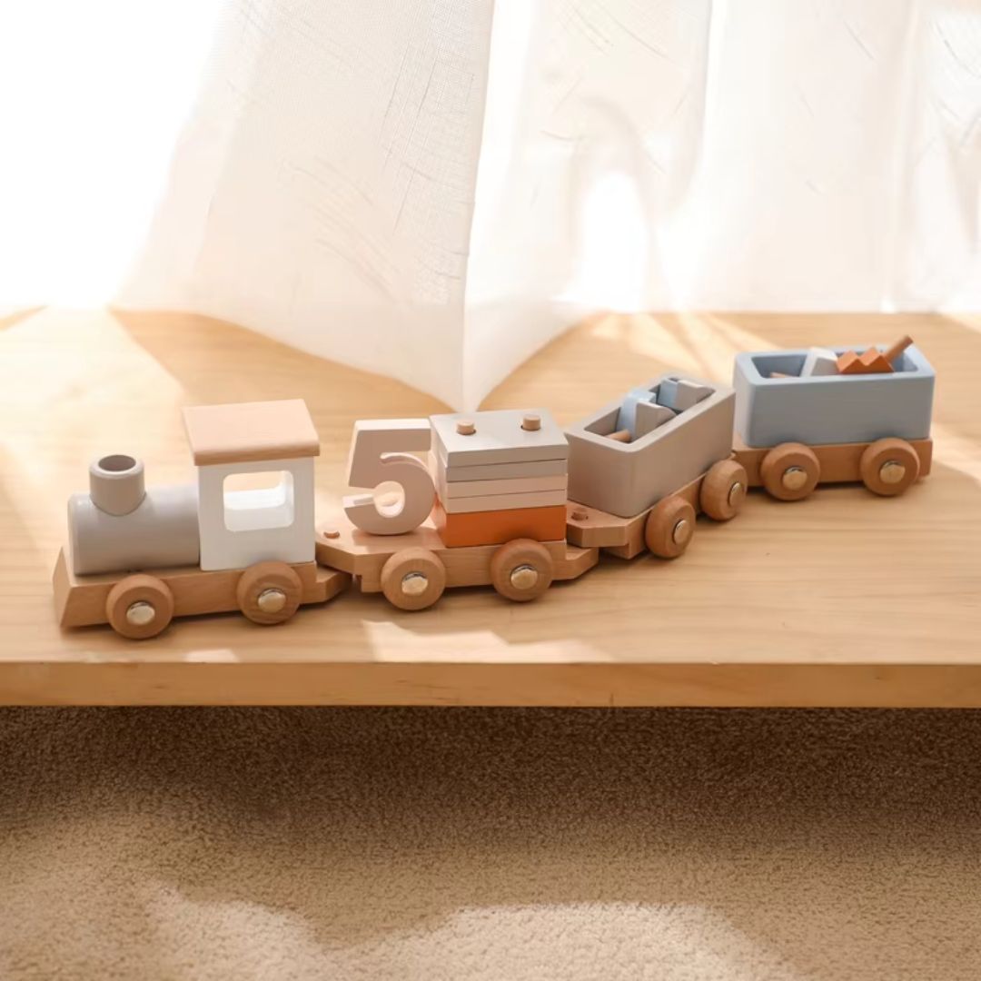 Wooden Train Set for Toddlers – Educational Toy for Imaginative Play 2
